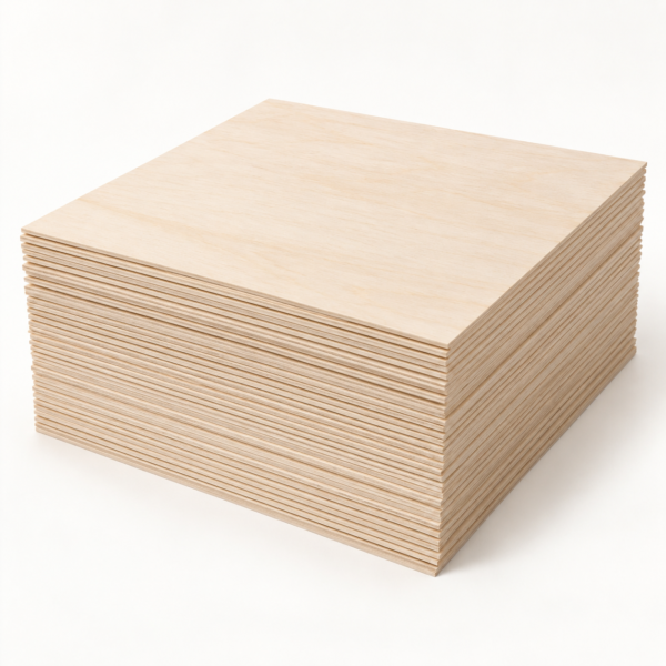 Basswood Model Board Sheets, 12" × 12" × 1/8", 36 Sheets